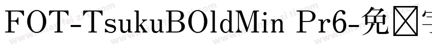 FOT-TsukuBOldMin Pr6字体转换